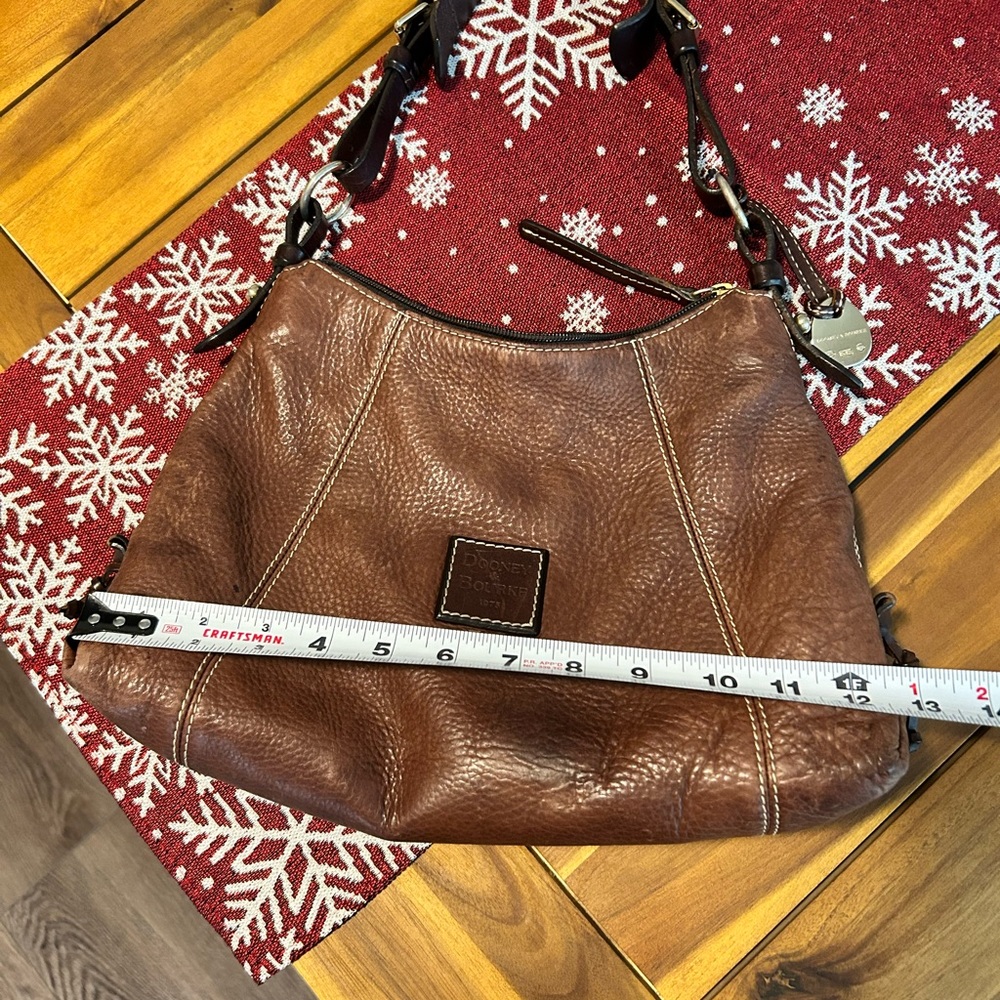 Dooney & Bourke Rich Brown Leather Shoulder Bag - Picture 5 of 9